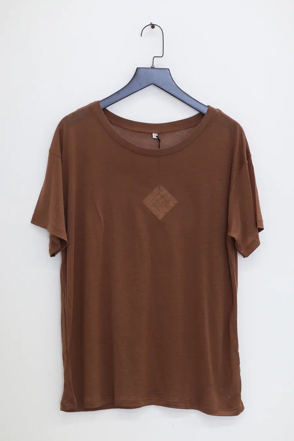 BASERANGE Classic Bamboo Fiber Bamboo Cotton Loose T-shirt Series Collection Round Neck Bottoming Shirt France BAS-TOLO-BL-000-OCULAR